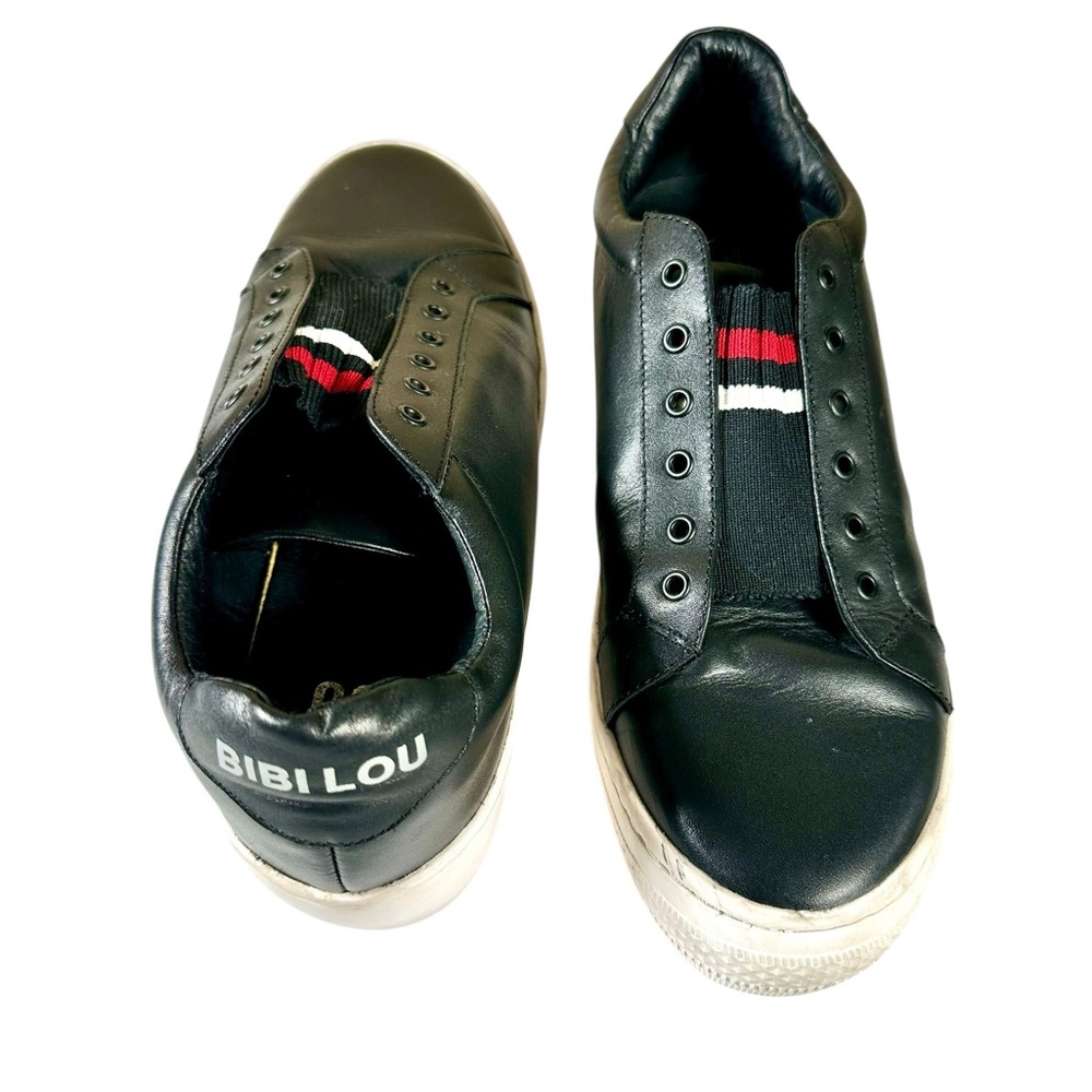 Bibilou Women's Black Leather Trainers Sneakers US 9 - Picture 4 of 9